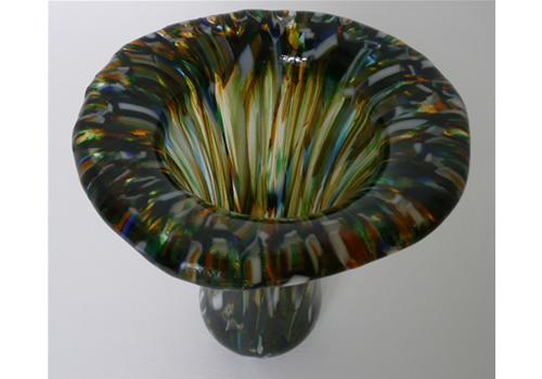 springtime kaleidoscope glass vase